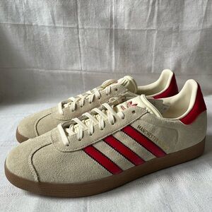 Adidas Gazelle Terrace Manchester United White Red Sneakers Men's Size 11 JS3040